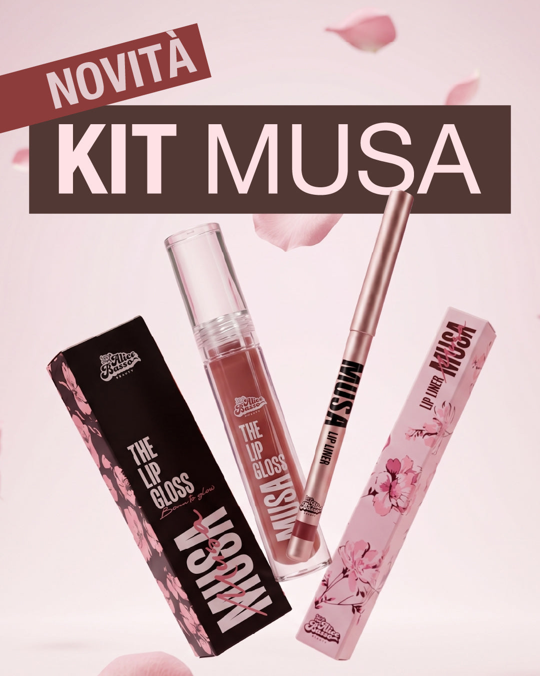 KIT MUSA - Lip Liner + Lip Gloss Rose Terracotta